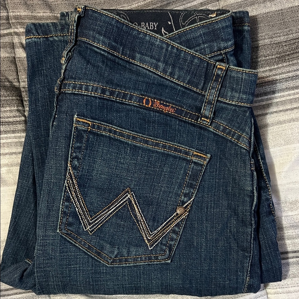 Wrangler Dark Blue Bootcut Jeans